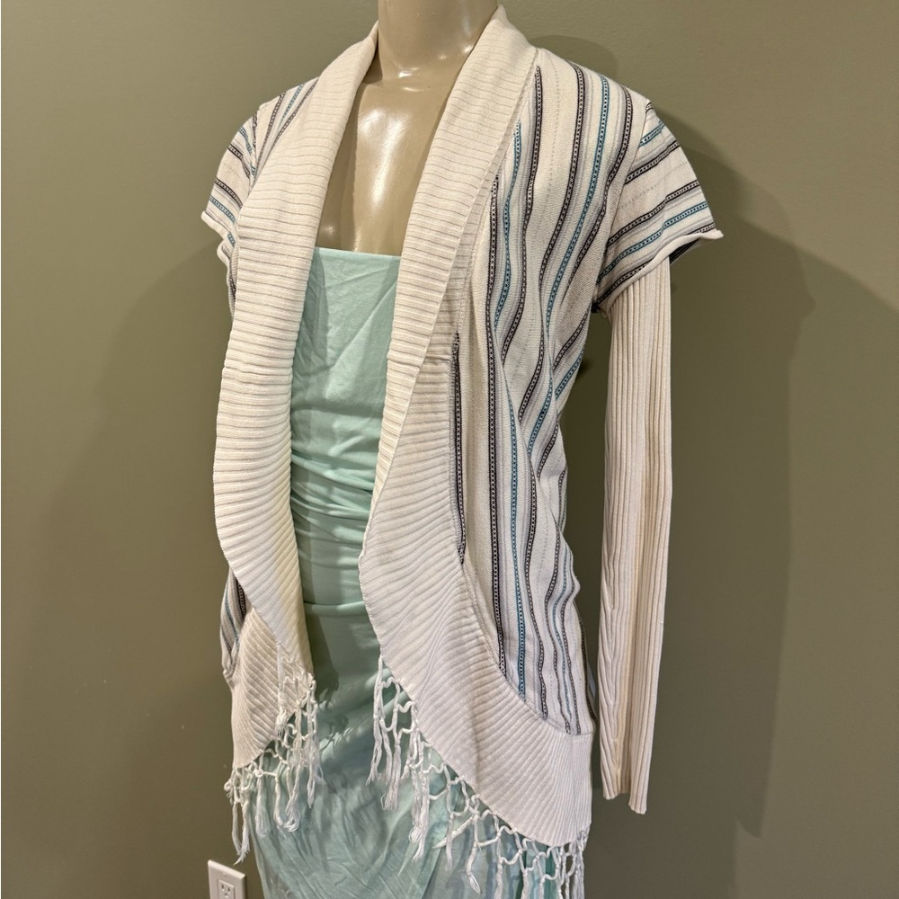 Billabong / medium fringed boho open cardigan